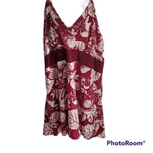 Red Bugs Cranberry Red White Thin Strap Womens Plus Size Cami Top 3X Glitter